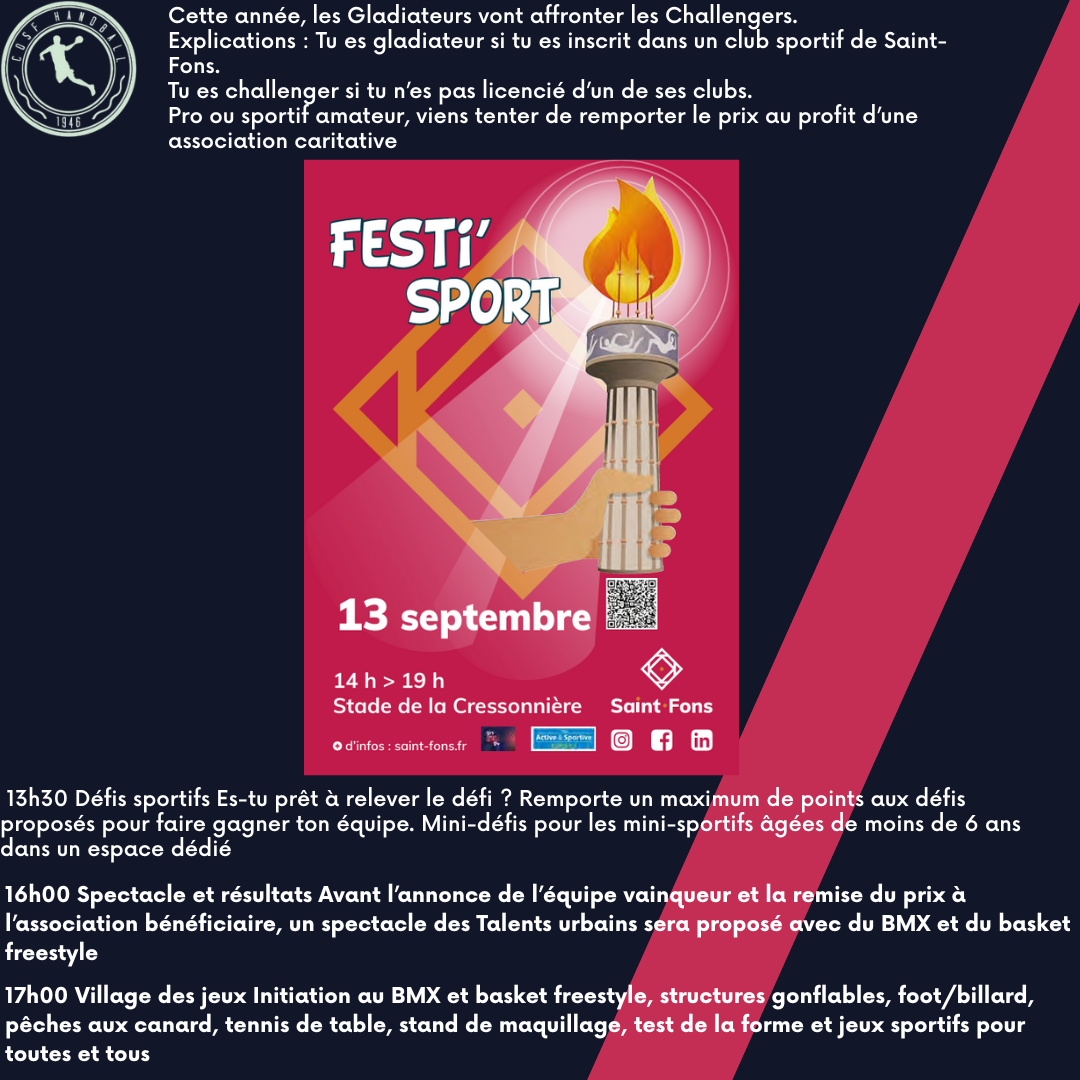 Samedi 13 septembre 2025 - Festi'Sport