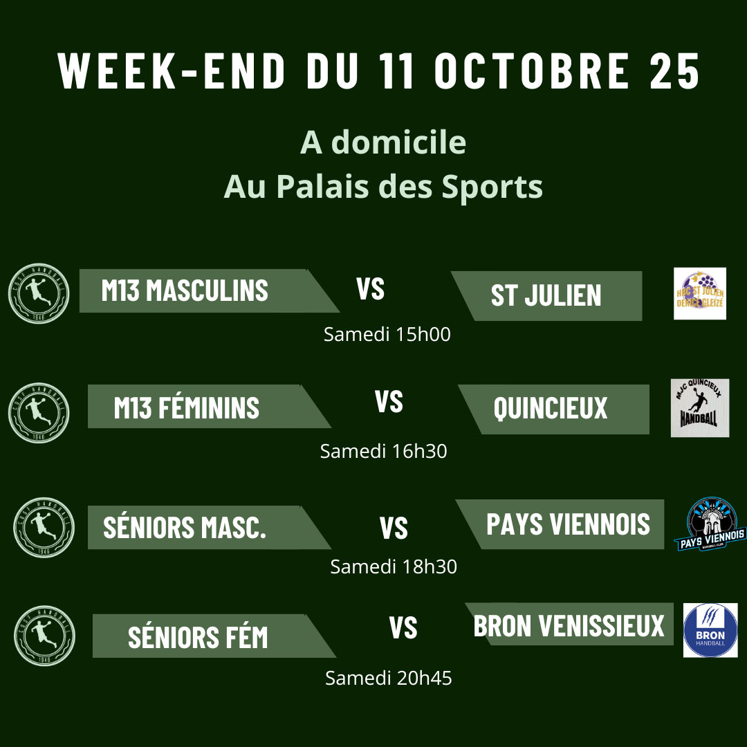 Planning du 11 octobre 2025