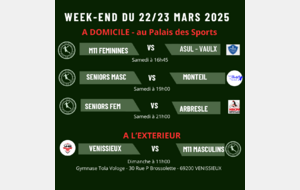 Programme du week-end du 22/23 mars 2025