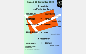 Planning du 27/28 Septembre 2025