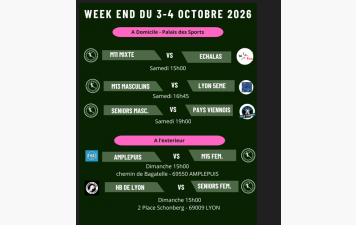 Programme du WE du 3-4 octobre 2026