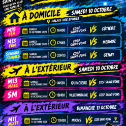 Programme du week-end du 10/11 octobre 2026